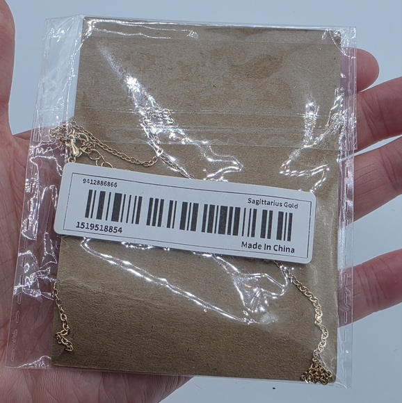 Sagittarius Gold Toned Zodiac Necklace - Picture 5 of 6